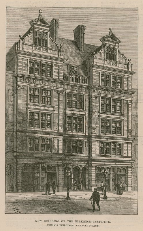 Nowy budynek Birkbeck Institute, Breams Buildings, Chancery Lane, Londyn autorstwa English School
