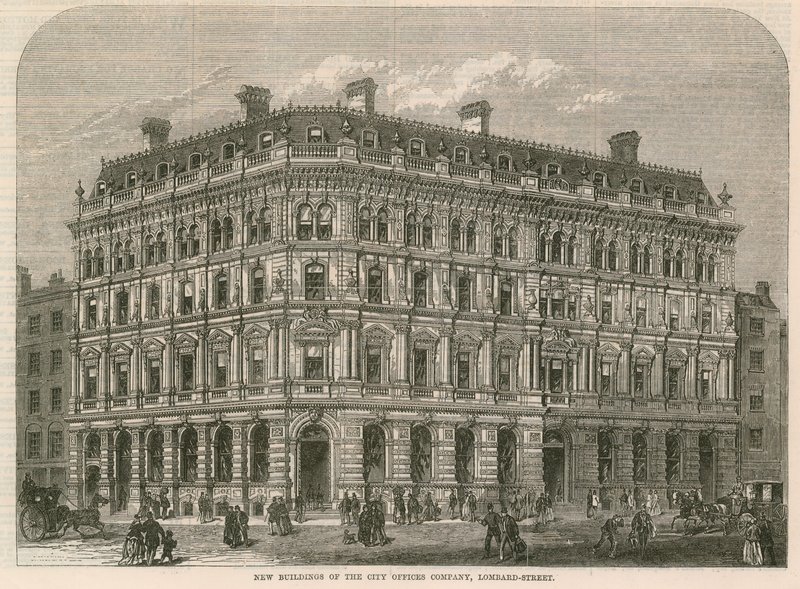 Nowe budynki City Offices Company, Lombard Street, Londyn autorstwa English School
