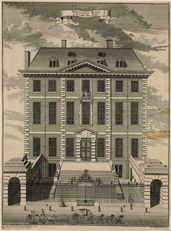Newcastle House w Lincolns Inn Fields autorstwa English School