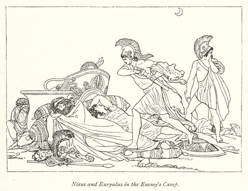 Nisus i Euryalus w obozie wroga (zdjęcia) autorstwa English School