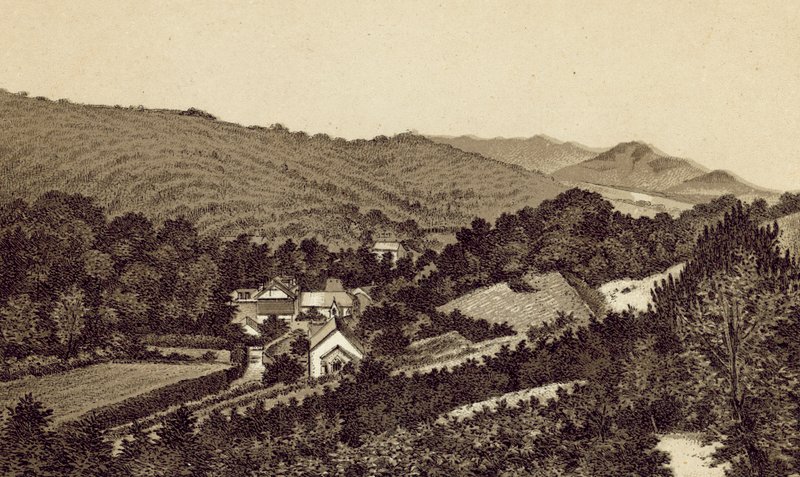 North Devon: Lee Church and Valley (litografia) autorstwa English School