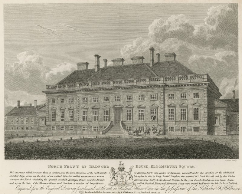 Północny front Bedford House, Bloomsbury Square, Londyn autorstwa English School