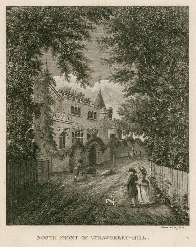 Północny front Strawberry Hill, Twickenham, Londyn autorstwa English School