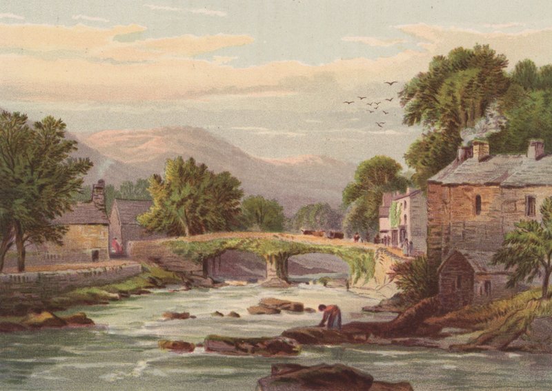 Północna Walia, Beddgelert (kolor lito) autorstwa English School
