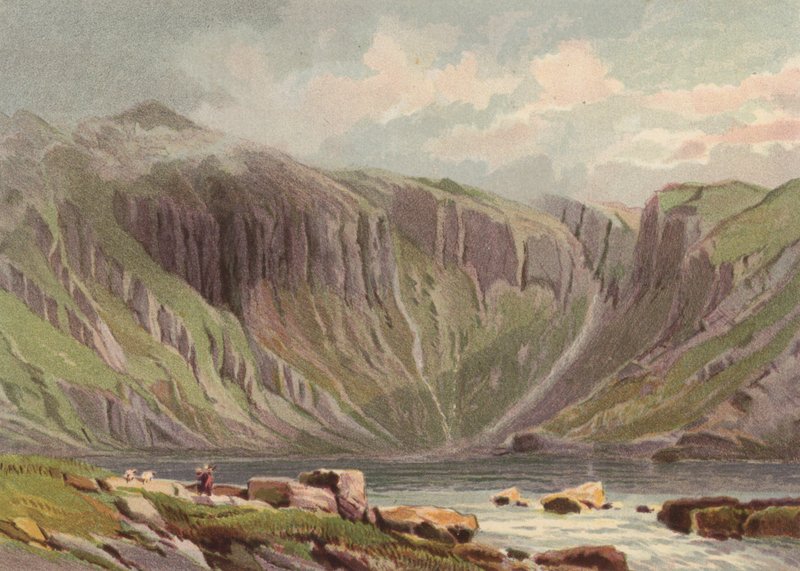 Północna Walia, Llyn Idwal (kolor lito) autorstwa English School