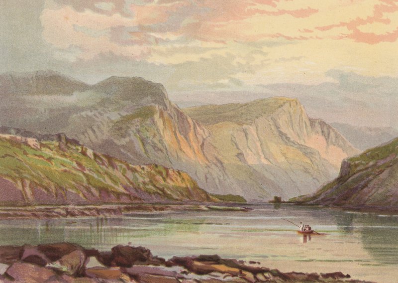 Północna Walia, Llyn Ogwen (kolor lito) autorstwa English School