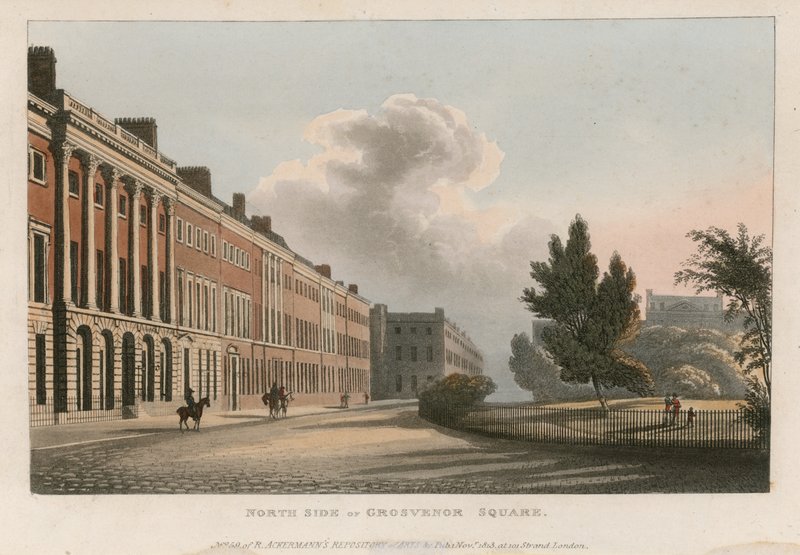 Północna strona Grosvenor Square autorstwa English School