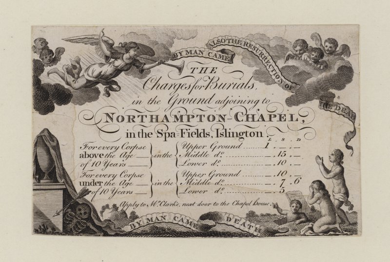 Kaplica Northampton, karta handlowa autorstwa English School