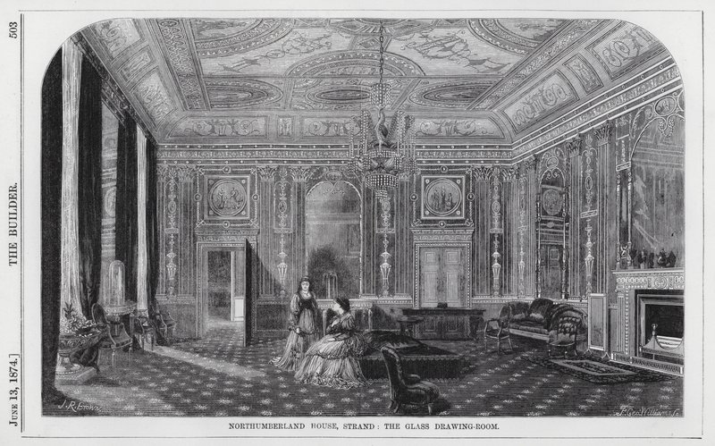 Northumberland House, Strand, Szklany Salon (Grawerowanie) autorstwa English School