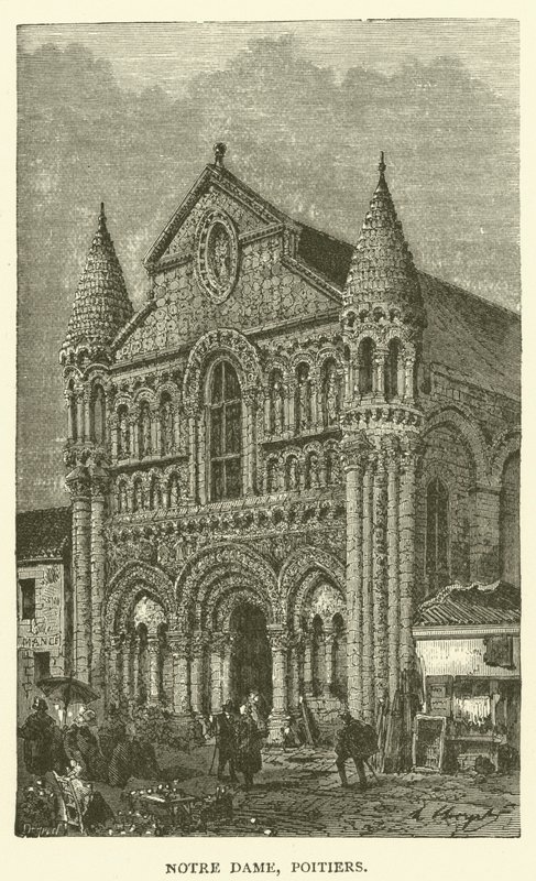 Notre Dame, Poitiers (rycina) autorstwa English School