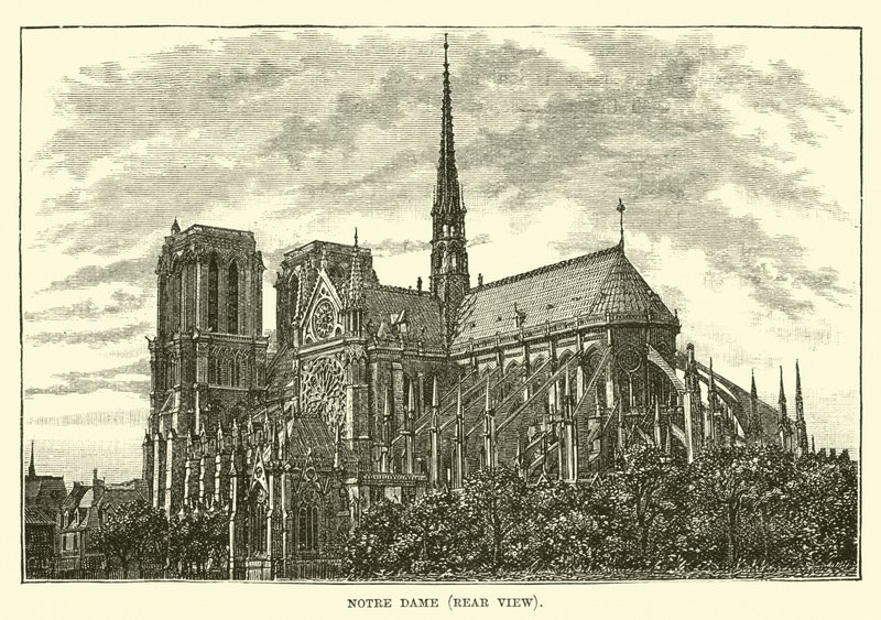 Notre Dame, widok z tyłu autorstwa English School