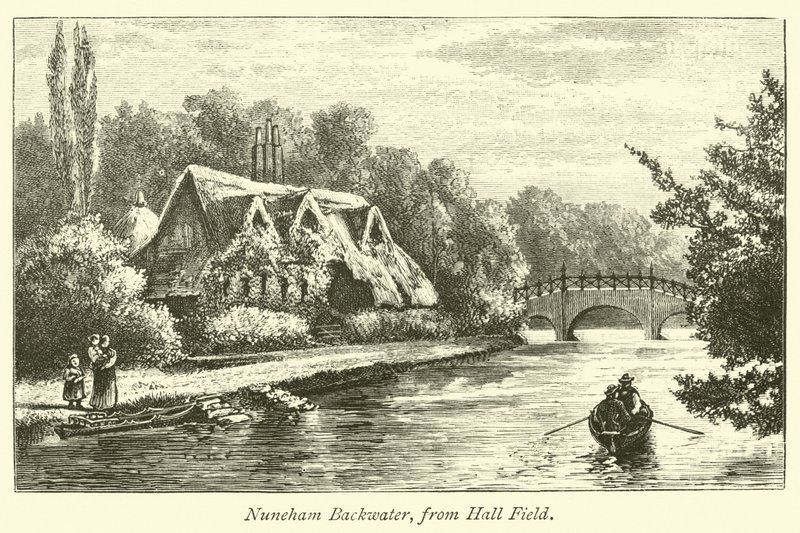 Nuneham Backwater, z Hall Field autorstwa English School