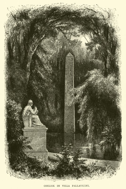 Obelisk w Villa Pallavicini autorstwa English School