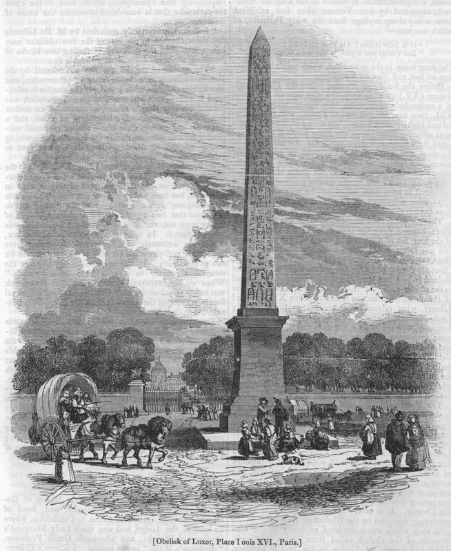 Obelisk Luksorski, Plac Ludwika XVI, Paryż autorstwa English School