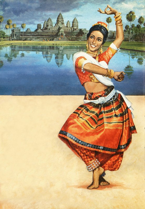 Taniec Odissi z Indii autorstwa English School