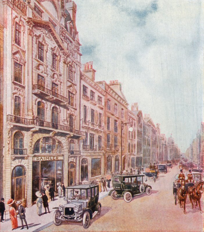 Biura i salony firmy Daimler w Pall Mall autorstwa English School