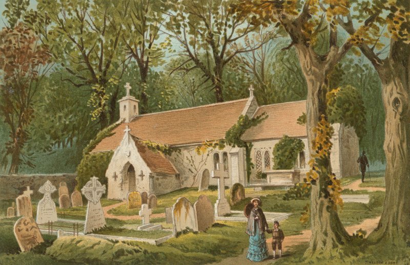 Stary Kościół – Bonchurch – Wyspa Wight autorstwa English School