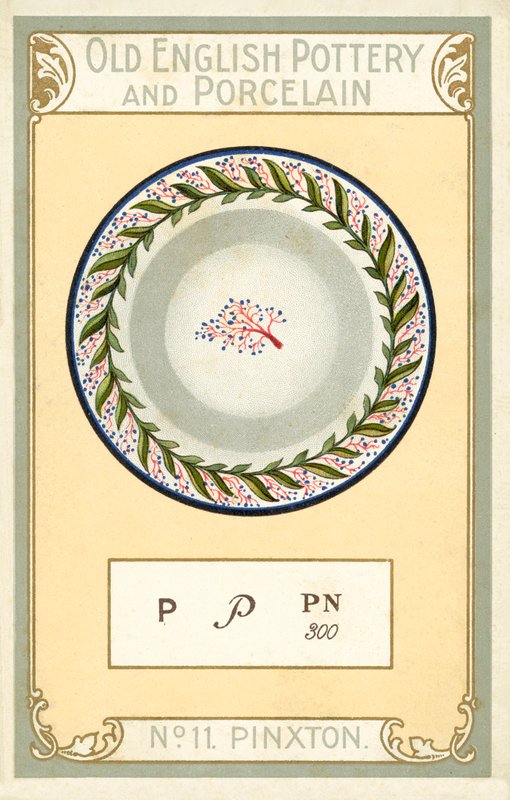 Staroangielska ceramika i porcelana: Pinxton (kolorowa litografia) autorstwa English School