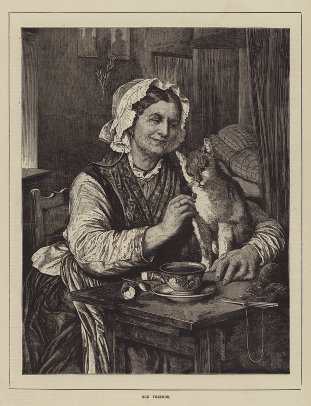 Starzy przyjaciele (grawerowanie) autorstwa English School