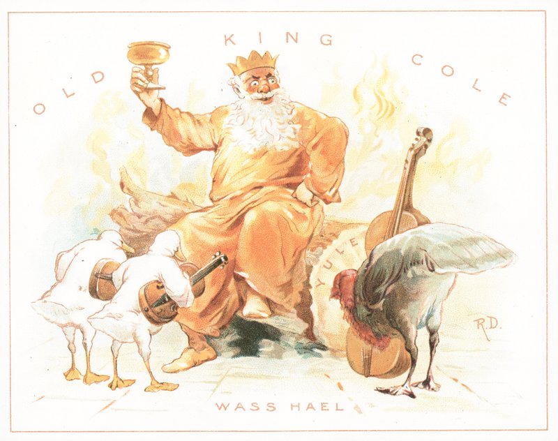 Stary King Cole, Kartka Świąteczna autorstwa English School