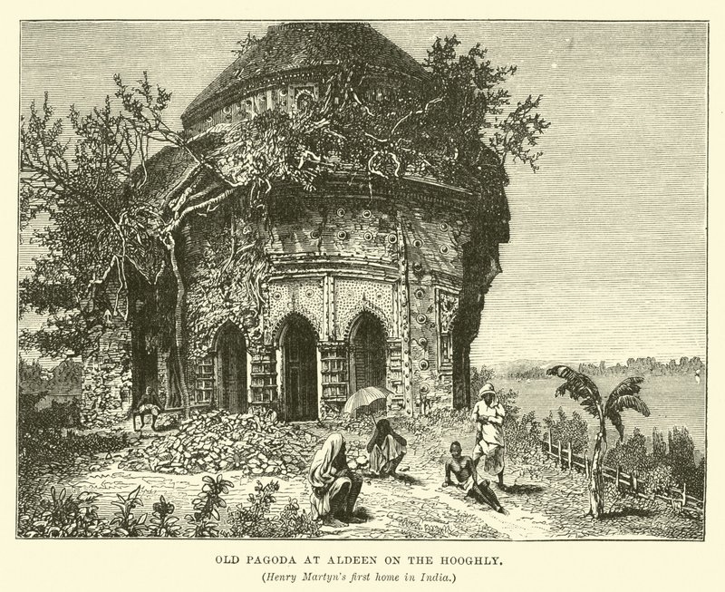 Stara Pagoda w Aldeen na Hooghly autorstwa English School