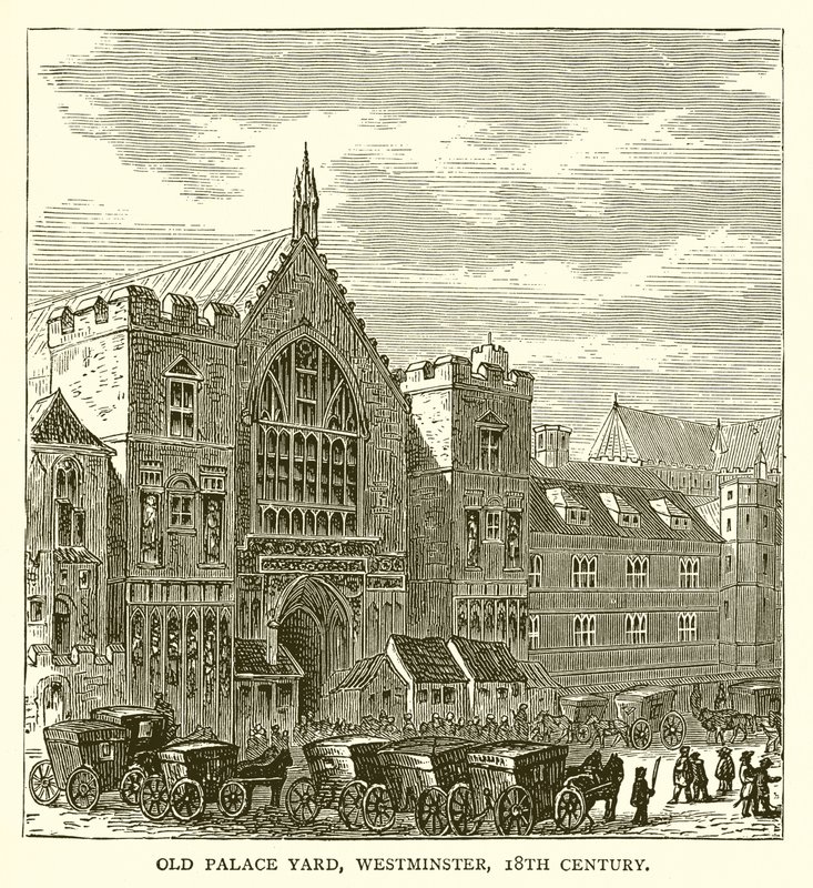 Old Palace Yard, Westminster, XVIII wiek autorstwa English School