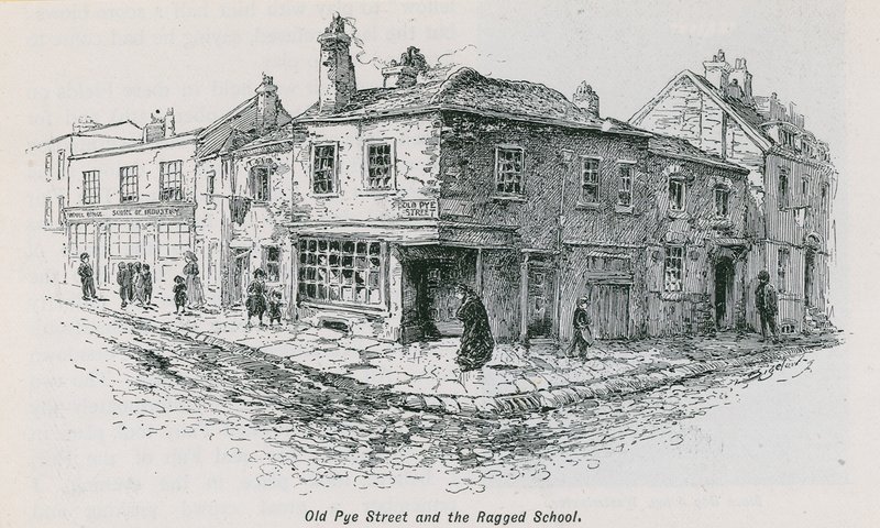 Old Pye Street i Ragged School autorstwa English School