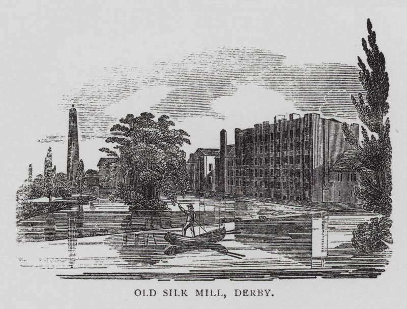 Old Silk Mill, Derby (grawerowanie) autorstwa English School
