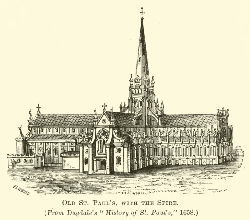 Stary St Pauls z Iglicą autorstwa English School