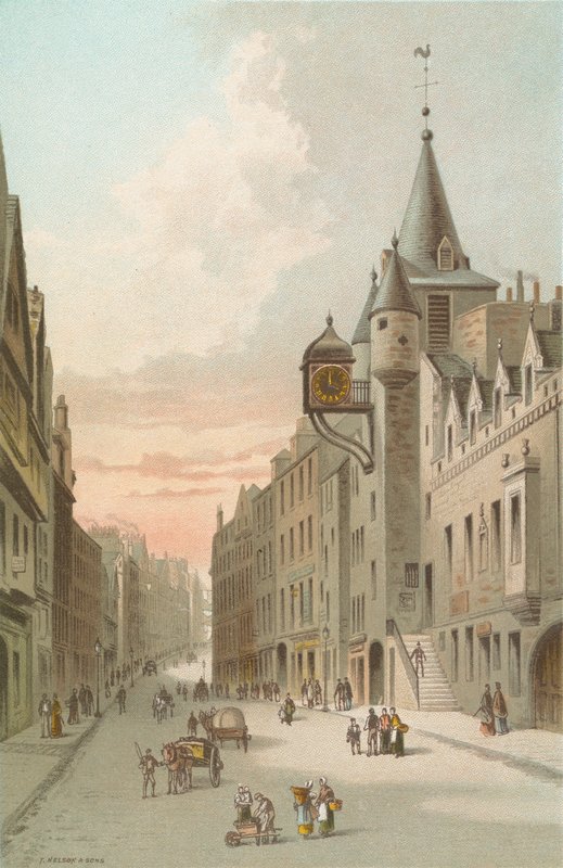 Stary Tolbooth i Canongate – Edynburg autorstwa English School