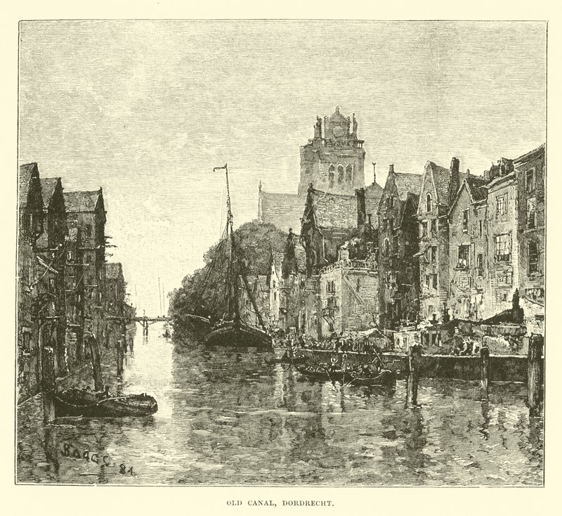 Stary kanał, Dordrecht autorstwa English School