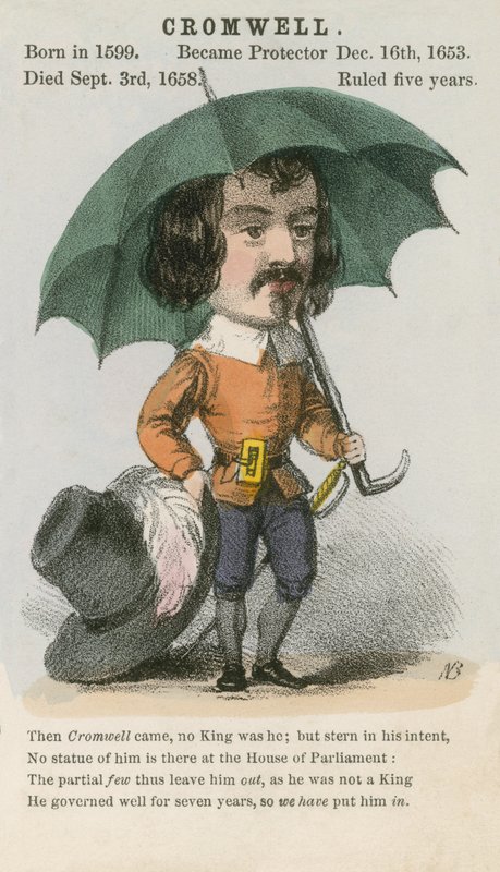 Oliver Cromwell (akwatinta) autorstwa English School