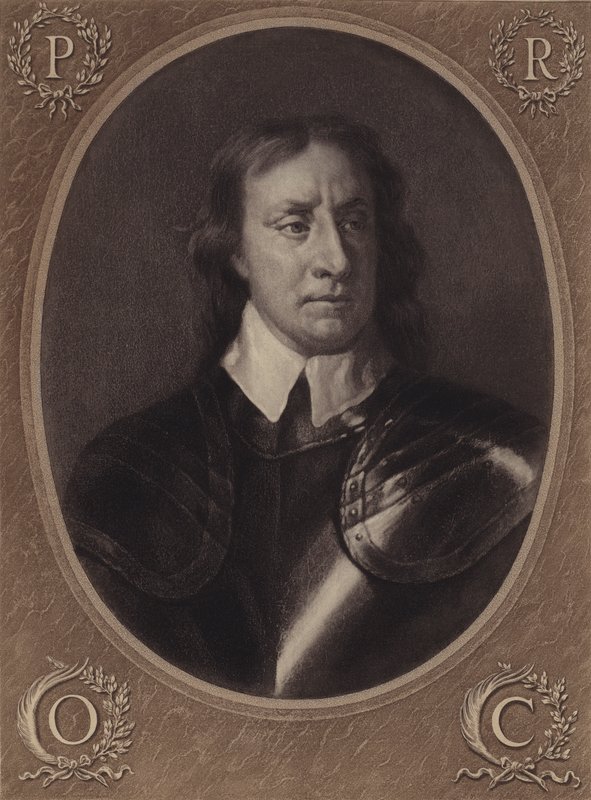 Oliver Cromwell (litografia) autorstwa English School