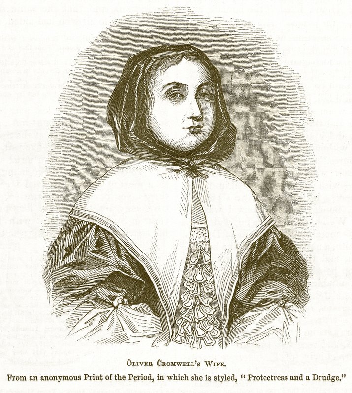 Żona Olivera Cromwella, ilustracja z The Pictorial History of England autorstwa English School