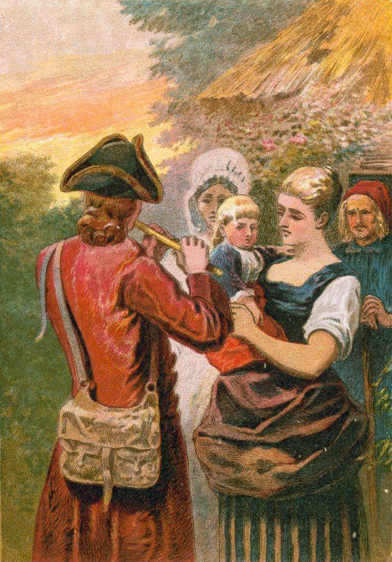 Oliver Goldsmith w swoich Podróżach autorstwa English School