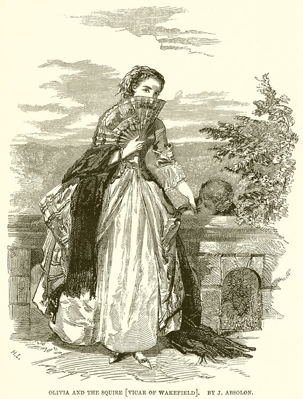 Olivia i giermek [Wikariusz Wakefield]. Autor: J. Absolon autorstwa English School