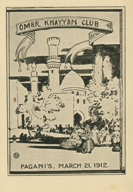 Kolacja klubowa Omara Khayyama, 21 marca 1912, w restauracji Paganis autorstwa English School