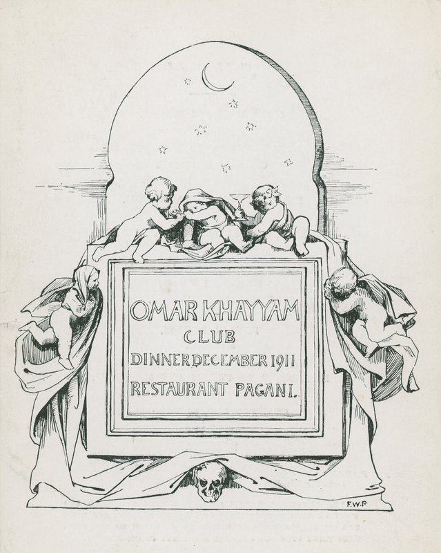 Moja kolacja w klubie Khayyam, 19 grudnia, tyle pogańskich restauracji autorstwa English School