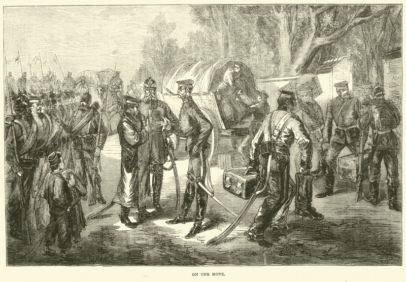 W drodze, styczeń 1871 autorstwa English School