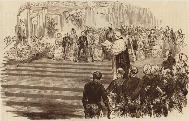 Otwarcie Kryształowego Pałacu, Modlitwa Arcybiskupa, 1854 r. autorstwa English School