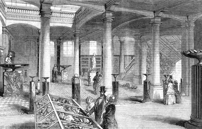 Otwarcie Muzeum Geologii Praktycznej, Jermyn Street, Londyn - Wielka Sala autorstwa English School