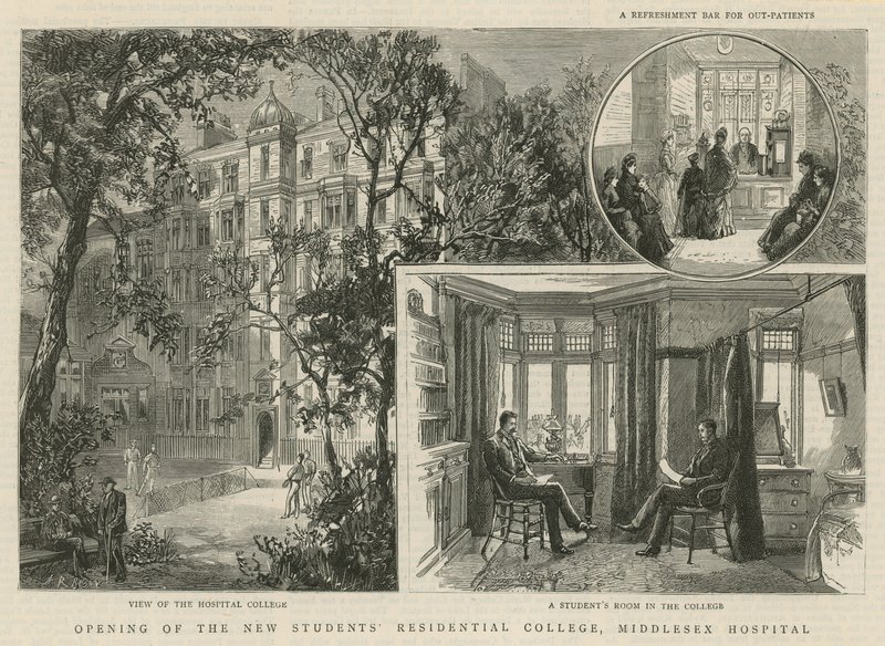 Otwarcie nowego Students Residential College, Middlesex Hospital autorstwa English School