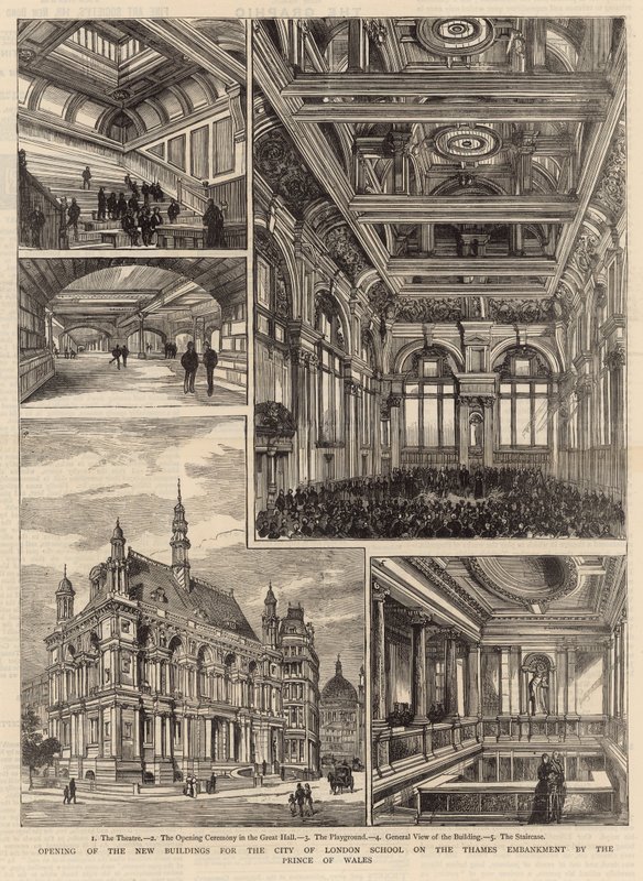 Otwarcie nowych budynków City of London School autorstwa English School