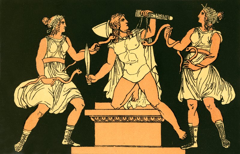 Orestes i Furie autorstwa English School