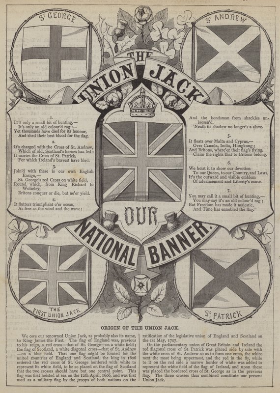 Pochodzenie Union Jack (grawerunek) autorstwa English School