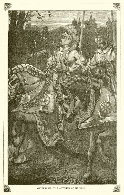 Otterburn — Natarcie Hotspur autorstwa English School