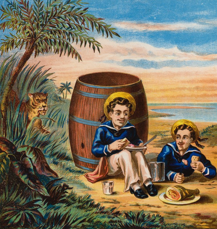 Nasi marynarze (kolorowa litografia) autorstwa English School