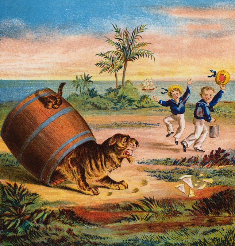 Nasi marynarze (kolorowa litografia) autorstwa English School