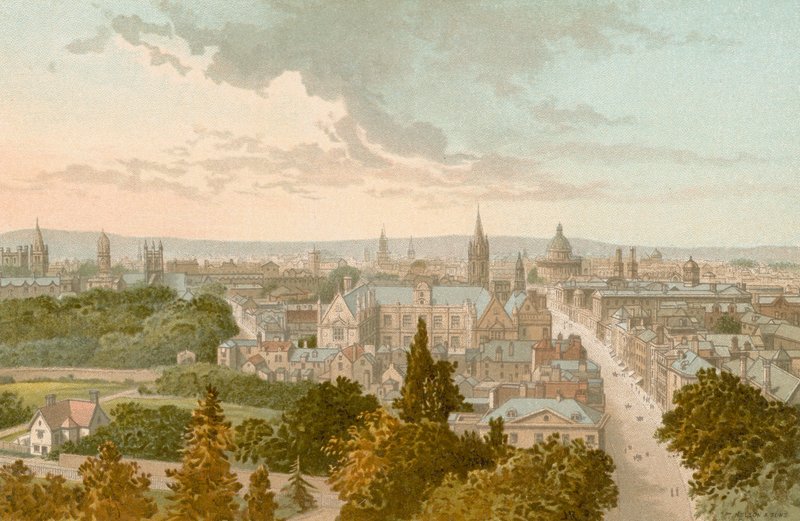 Oxford z Wieży Magdaleny autorstwa English School