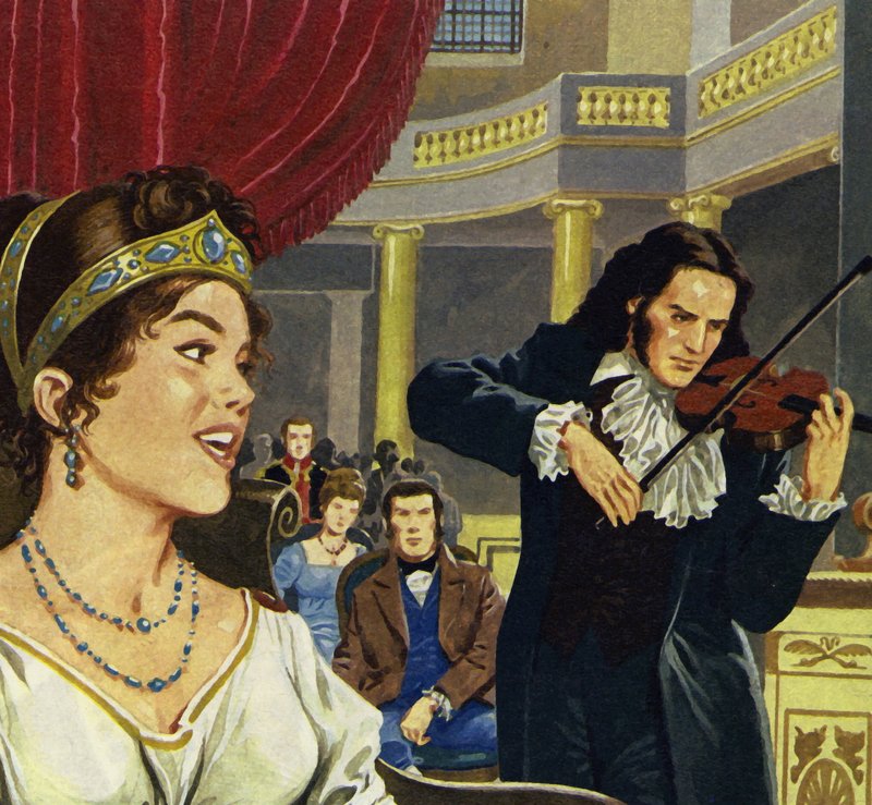 Paganini został nadwornym dyrygentem w Lukce i skomponował sonatę Napoleon autorstwa English School